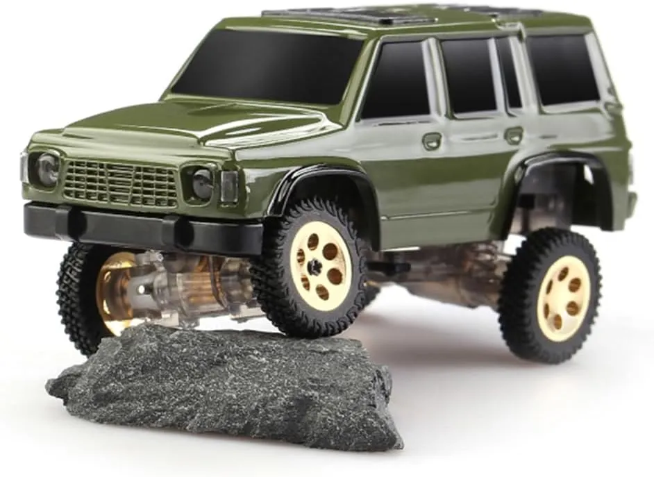 Crawler Truck 4x4, 1/64 Scale 2.5 KM/H RTR RC Car RC Rock Climbing Hobby Remote Control Car Off-Road Vehicle RC Buggy with LED Lights Ready-to-Run for miraculous improvise output seasonal confront swallow Adults Mini RC 