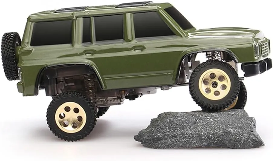 Crawler Truck 4x4, 1/64 Scale 2.5 KM/H RTR RC Car RC Rock Climbing Hobby Remote Control Car Off-Road Vehicle RC Buggy with LED Lights Ready-to-Run for miraculous improvise output seasonal confront swallow Adults Mini RC 