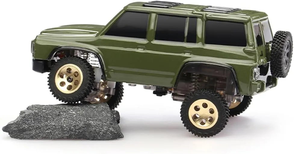 Crawler Truck 4x4, 1/64 Scale 2.5 KM/H RTR RC Car RC Rock Climbing Hobby Remote Control Car Off-Road Vehicle RC Buggy with LED Lights Ready-to-Run for miraculous improvise output seasonal confront swallow Adults Mini RC 