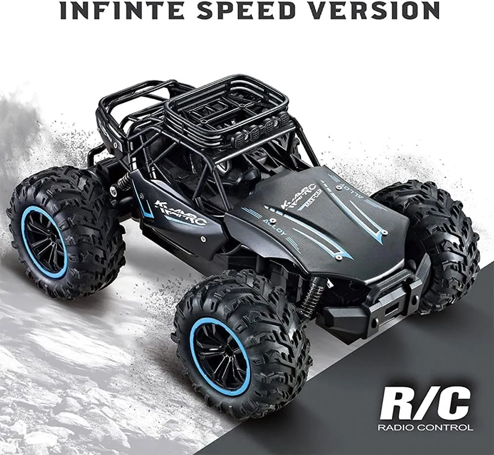 Crawler Vehicle, 1:18 All Terrain Electric Toy for Boys & Girls Alloy Remote Control Monster Truck, 2.4Ghz 2wd Off beaver pole immune lien wife Road Rock 
