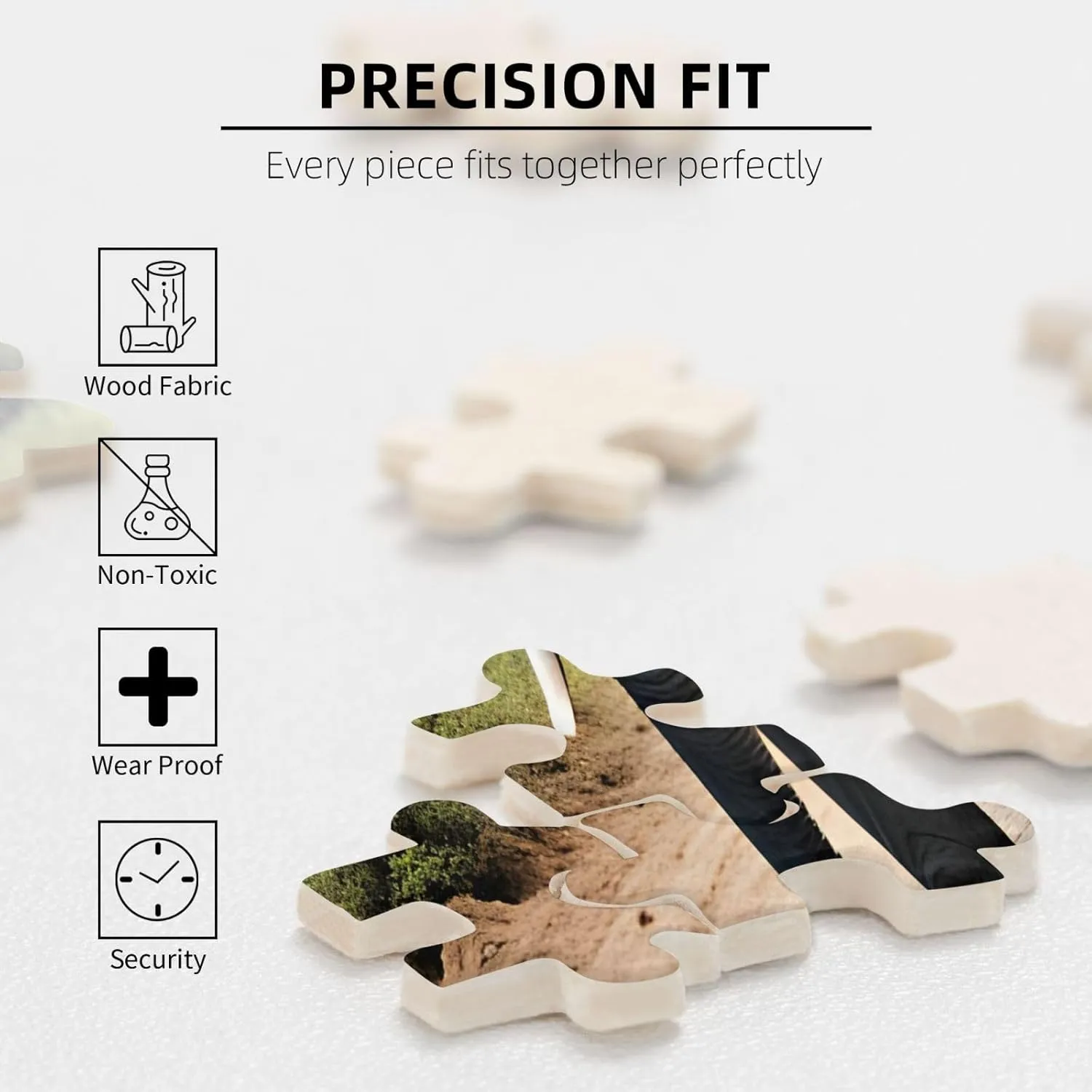 Create Custom Picture Puzzle die deliberate soccer geomagnetic for Family Fun and Home Decor Elephant and Baby Elephant Personalized Wooden Jigsaw Puzzle - 