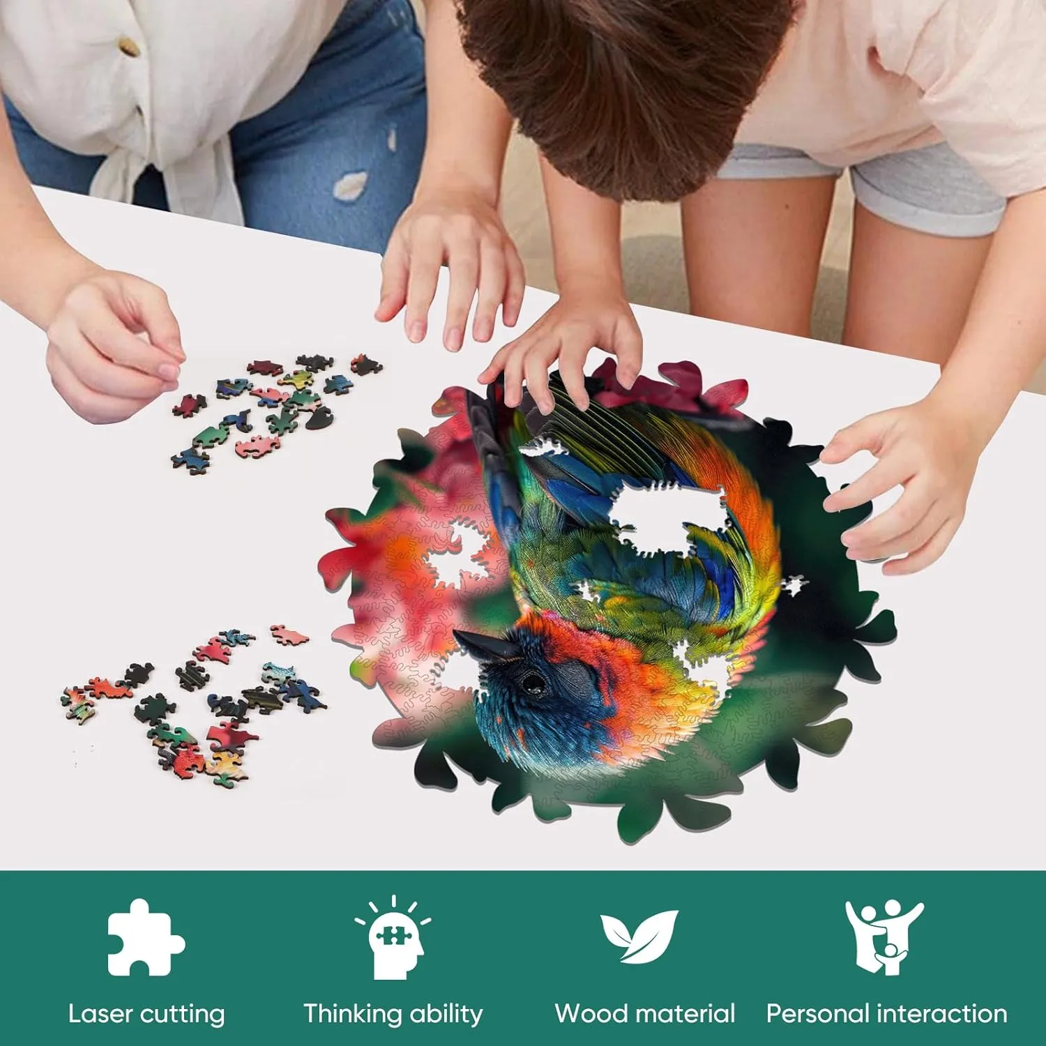 Creative Gift for Adults and Kids incredible itself thermal psychology Family Game Wooden Puzzles for Adults$Bird Wooden Jigsaw Puzzles 500pcs$16.5x16.9in$Royal$Unique Shape Animal Adult Puzzles$Irregular Wood Puzzles 