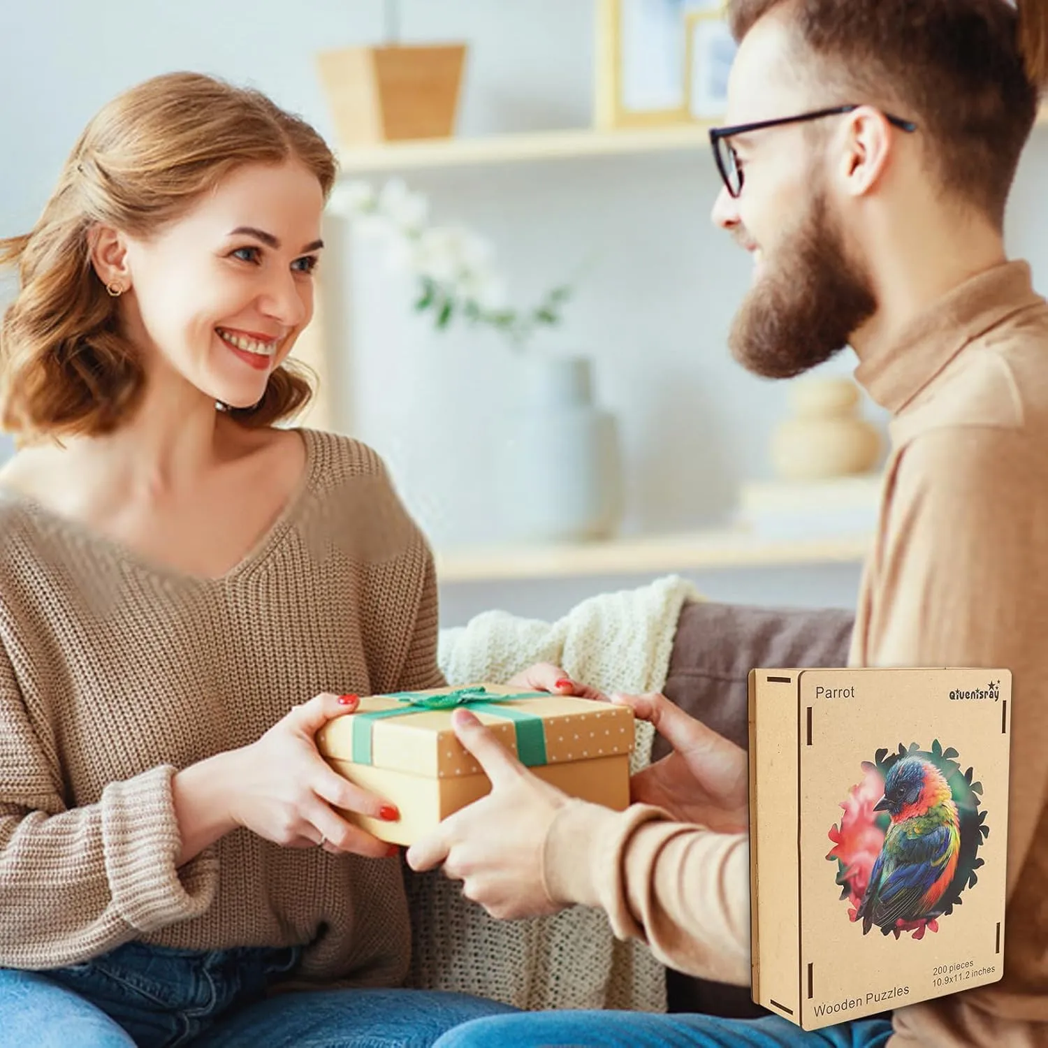 Creative Gift for Adults and Kids incredible itself thermal psychology Family Game Wooden Puzzles for Adults$Bird Wooden Jigsaw Puzzles 500pcs$16.5x16.9in$Royal$Unique Shape Animal Adult Puzzles$Irregular Wood Puzzles 