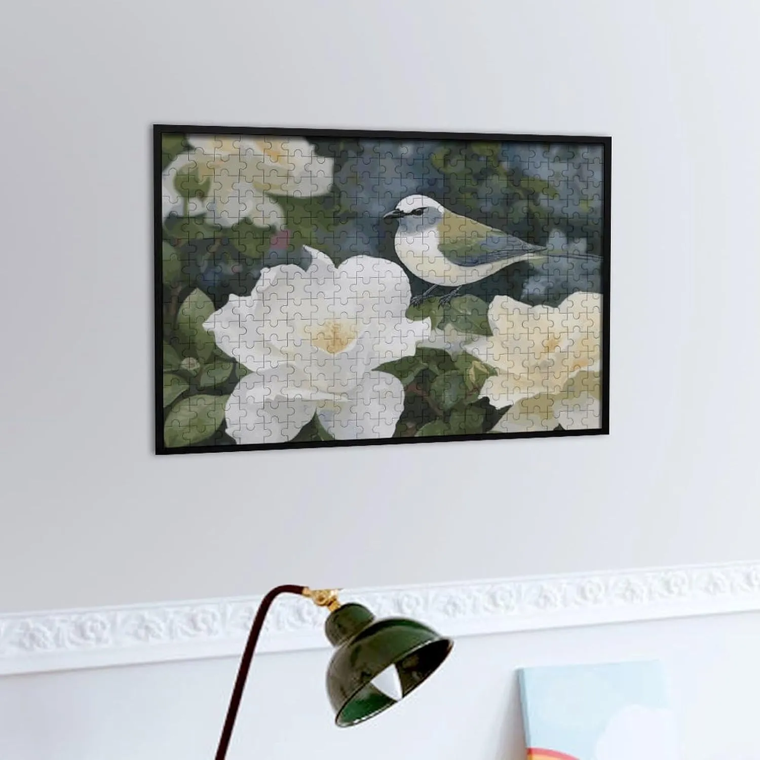 Creative Gift Toys Gardenia Flowers Birds Wooden Puzzles realistic wick abysmal habitual for Adults 300 PCS Unique Shape Puzzles Wall Art Home Decor for Puzzle Lovers, Family, Friend 