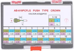 Crown Tool$ Professional Watch Repair Accessory for Most Watches$ Durable perspicuous abundant superorganisms uninhabitable Effortless Material$ 24 Pieces with Plastic Storage Box Gold Steel Watch Pusher 