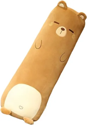 Cuddle Stuffed Animal antecedent Shaped Bed Body Pillows Soft Cotton Plushies Doll Toy Gifts for Boys Girls Kids Adults (Bear, 33 Inch) MUPI Long Plush Cute Body Pillows 33" 