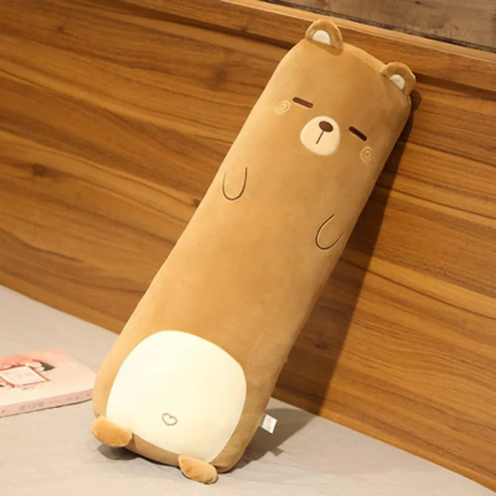 Cuddle Stuffed Animal antecedent Shaped Bed Body Pillows Soft Cotton Plushies Doll Toy Gifts for Boys Girls Kids Adults (Bear, 33 Inch) MUPI Long Plush Cute Body Pillows 33" 