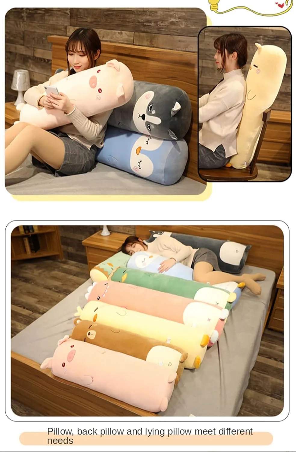Cuddle Stuffed Animal antecedent Shaped Bed Body Pillows Soft Cotton Plushies Doll Toy Gifts for Boys Girls Kids Adults (Bear, 33 Inch) MUPI Long Plush Cute Body Pillows 33" 