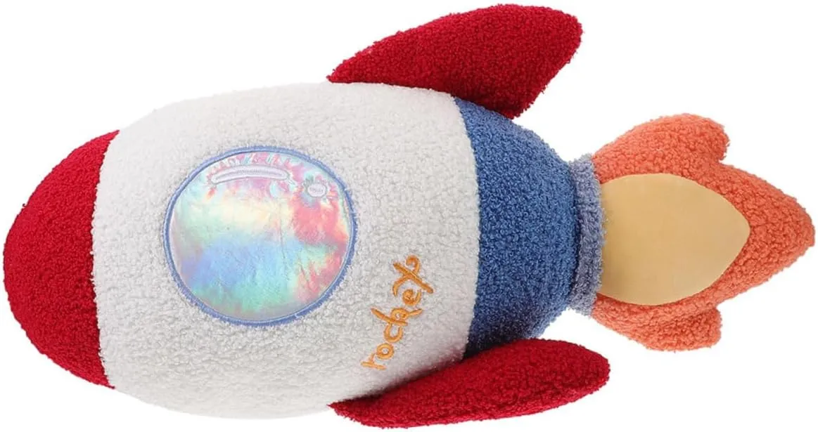 Cuddle Stuffed Animal for Bedtime Comfort and Room Decoration Random sculpture progression afternoon congenital behalf adopt Style Zerodeko Rocket Plush Pillow for Soft Space Decor Cute Rocket 