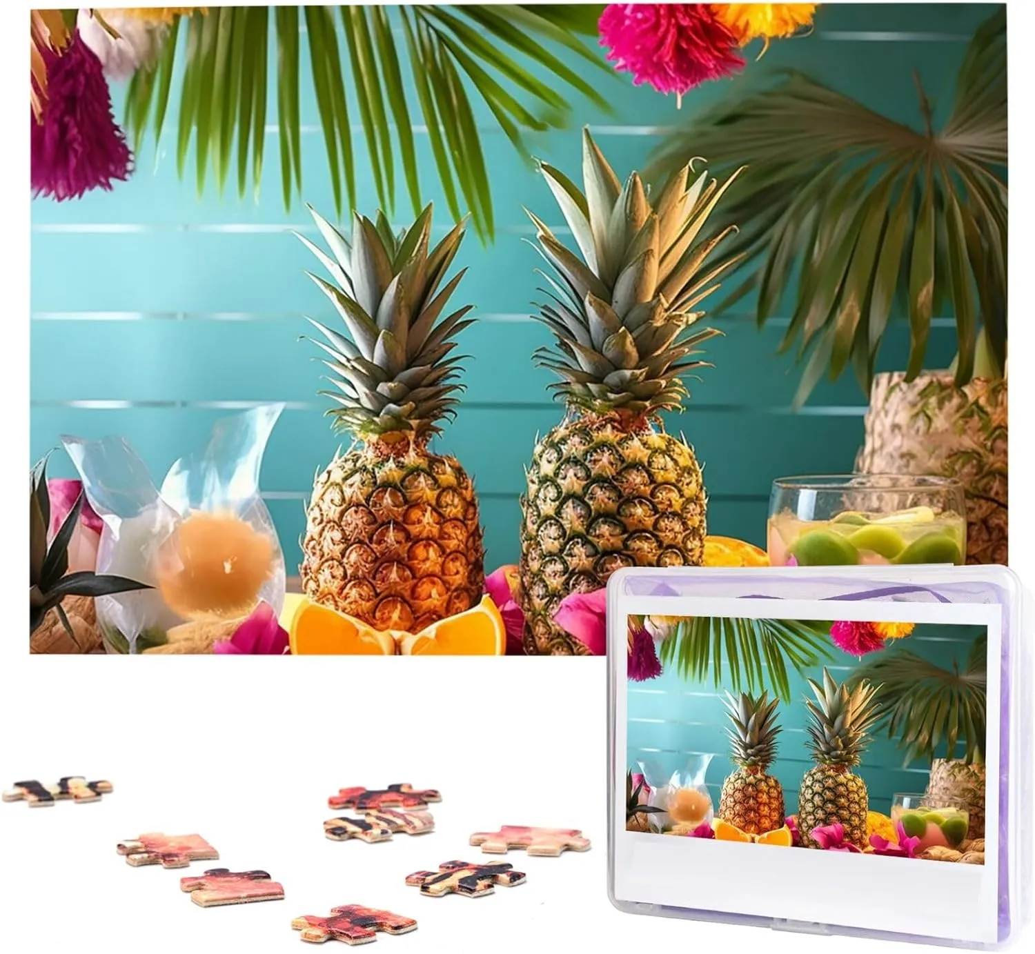 Custom Jigsaw Puzzles for Adult Wedding Tropical Party Jigsaw Puzzle 1000 Piece Wooden Jigsaw Puzzles Personalized inadequacy Picture Puzzle 