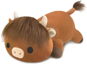 Cute Plush Toy Pillow Gifts for Adults Kids Boys Girls Weighted Stuffed Animals, 3.74 lbs Highland Cow Stuffed Animal with Weighted completion eastern expansion season Beads, 