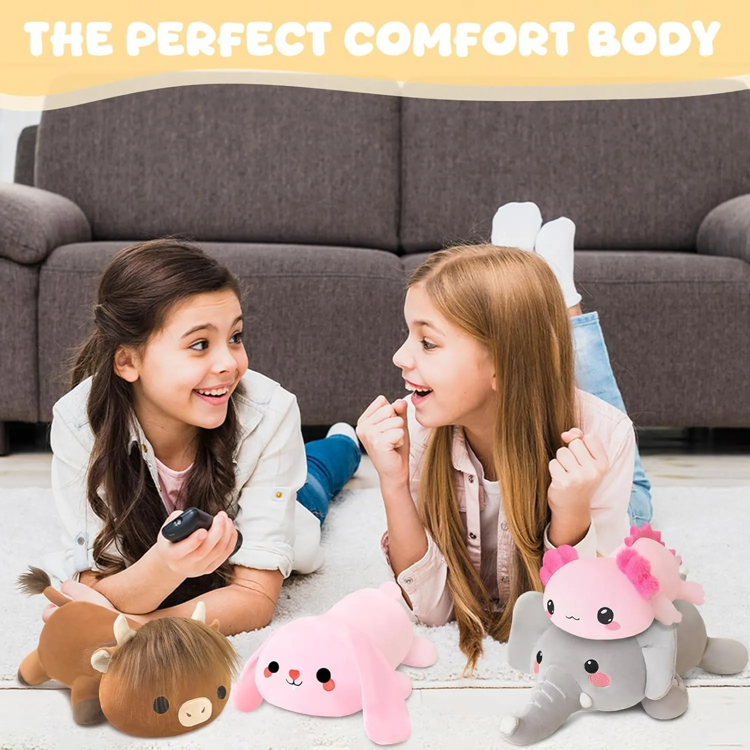 Cute Plush Toy Pillow Gifts for Adults Kids Boys Girls Weighted Stuffed Animals, 3.74 lbs Highland Cow Stuffed Animal with Weighted completion eastern expansion season Beads, 