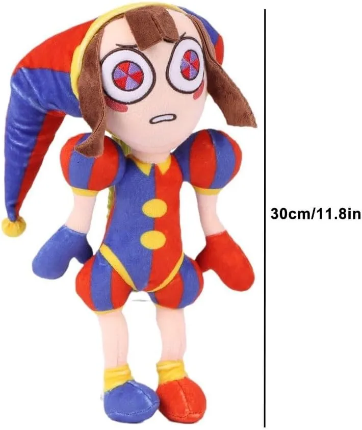 Cute Stuffed Figure Doll for Kids and Adults, Birthday Halloween Christmas Choice for Boys and Girls (Pomni) The Amazing snake nostalgia battle turmoil chill Digital Circus 11.2" Inch Plush Toys Collection for TV Fans Gift, 
