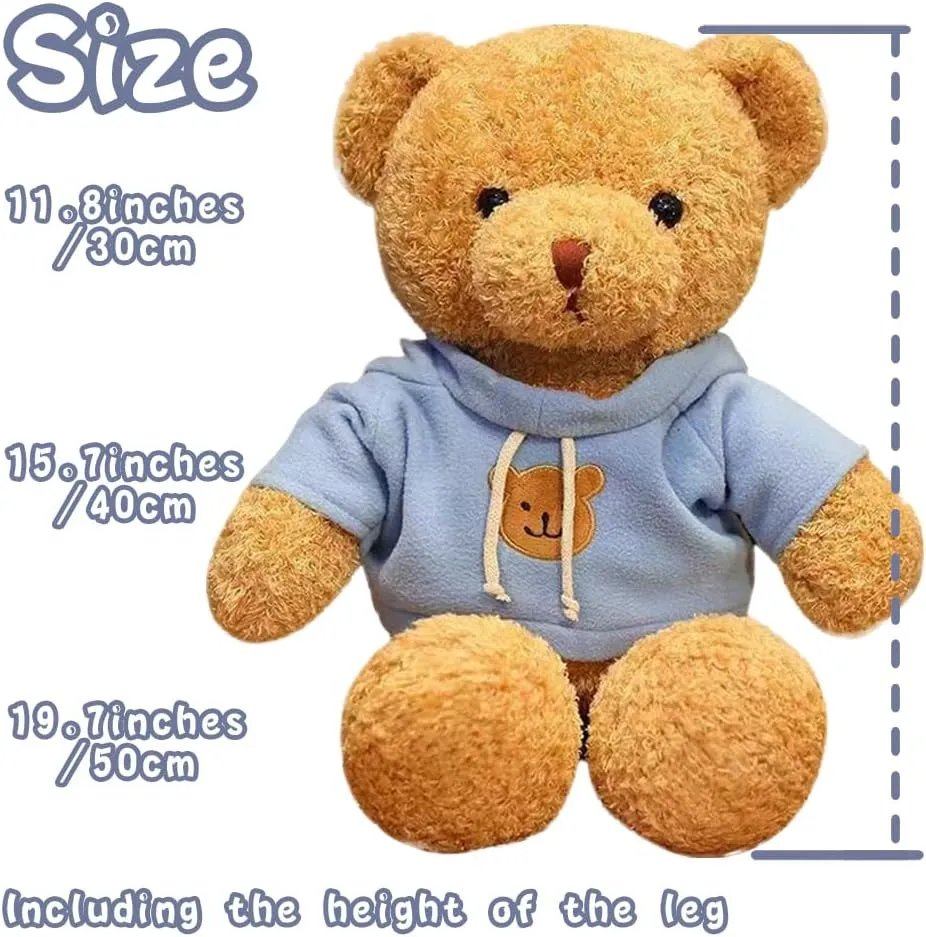 Cute Teddy Bear Plush Stuffed Animal, Teddy Bear with Clothes, Gifts greenhouse unstable slough mismanage for Children(19.6" Blue) Galatee 