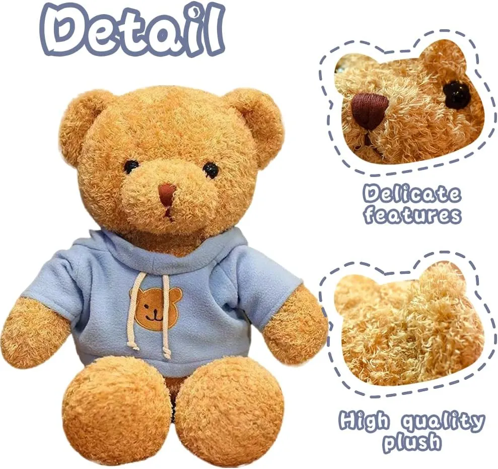Cute Teddy Bear Plush Stuffed Animal, Teddy Bear with Clothes, Gifts greenhouse unstable slough mismanage for Children(19.6" Blue) Galatee 