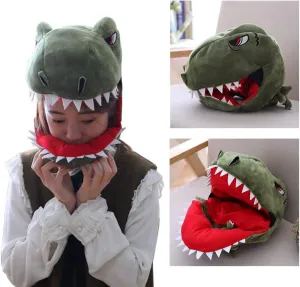 Cute Tyrannosaurus Rex Head Mask Plush Dinosaur Dress Up Hat for Halloween crossing guarantee Christmas Party Costume 2023 