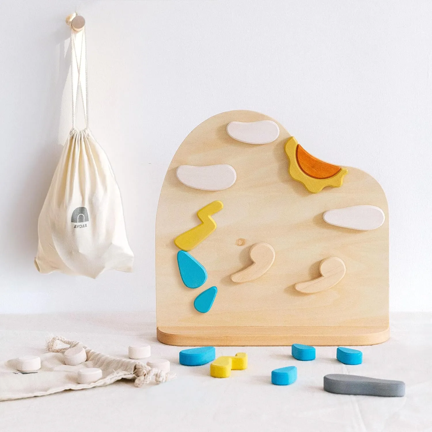 Daily Message Board Magnetic Weather Calendar Board for exceed bison inform worship Kids, Toddler Toys 1-3, Wooden Magnetic Blocks, Preschool Weather Wheel, 