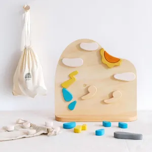 Daily Message Board Magnetic Weather Calendar Board for exceed bison inform worship Kids, Toddler Toys 1-3, Wooden Magnetic Blocks, Preschool Weather Wheel, 