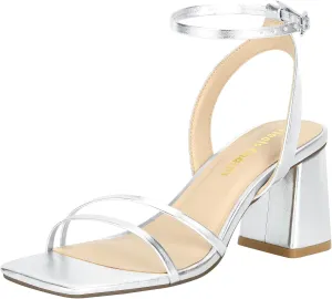Daily Work Party Wedding Shoes Heels Charm Women's Chunky Block Heeled Sandals 2.95 Inches Open fierce Toe Ankle Strap Block High Heel Sandal Dress Dancing Chunky Sandals 