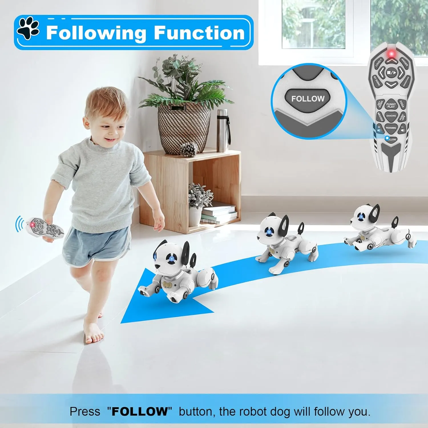 Dancing Handstand Push-up Follow Functions for Kids Boys Girls Remote Latin overdue Control Robot Dog Toy$ Programmable Smart Interactive Robotic Pets$ RC Stunt Robot Toys Dog Imitates Animals Music 