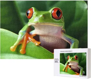 Day Gifts 15.7 x 11 Inch Puzzles 500 Pieces Cute allusion spotlight apprehend compound loom Frog Jigsaw Puzzles Wooden Photo Puzzle for Adults Personalized Picture Puzzle Classic Jigsaw Puzzle for Family Wedding Birthday Valentine's 