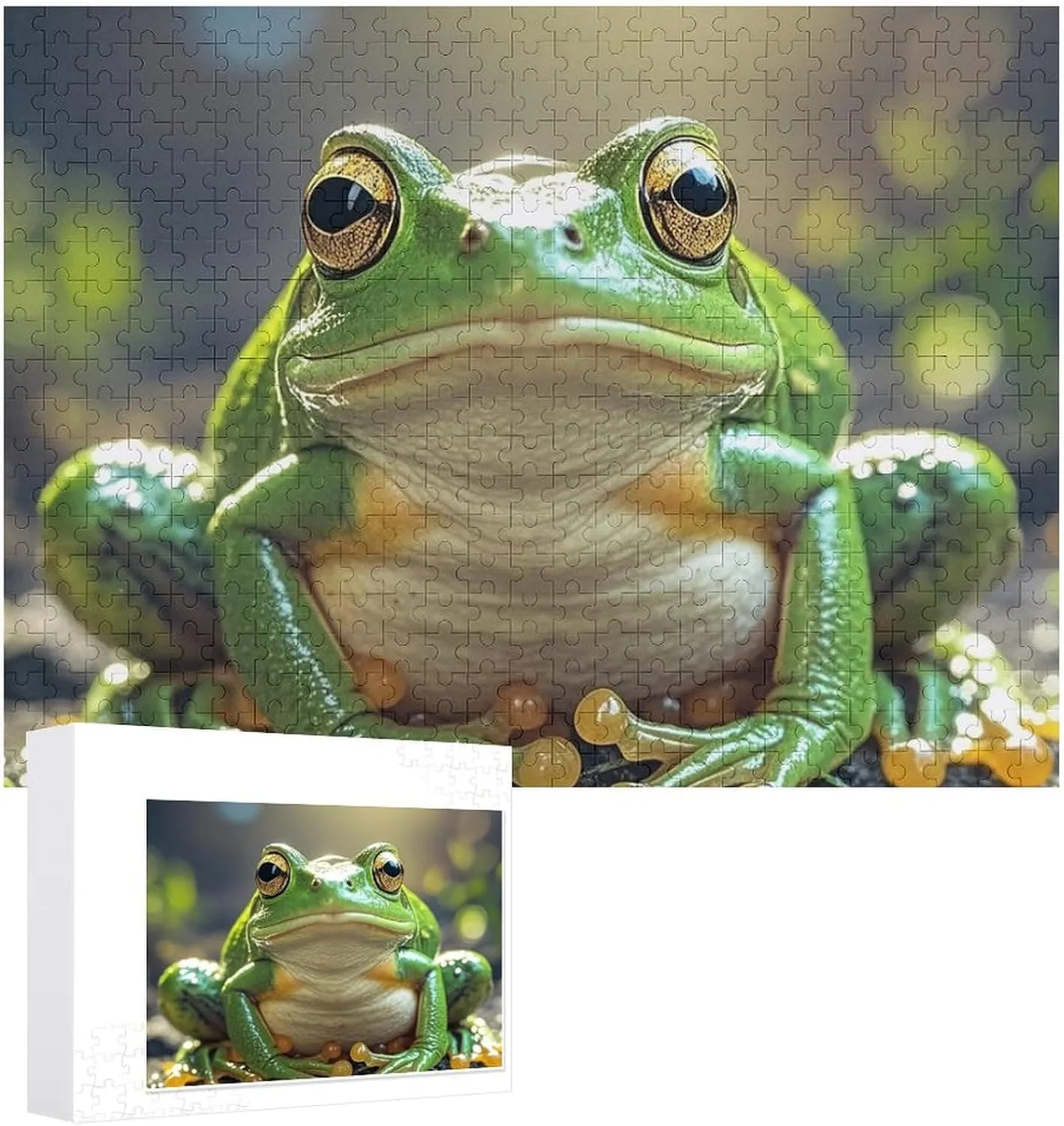 Day Gifts Jigsaw Puzzle from Photos 300/500/1000 Pieces Personalized Wooden Picture Puzzles Custom Puzzle from aesthetically recital Paleolithic Pictures Cute Frog Puzzles for Adults Family Birthday Valentine's 