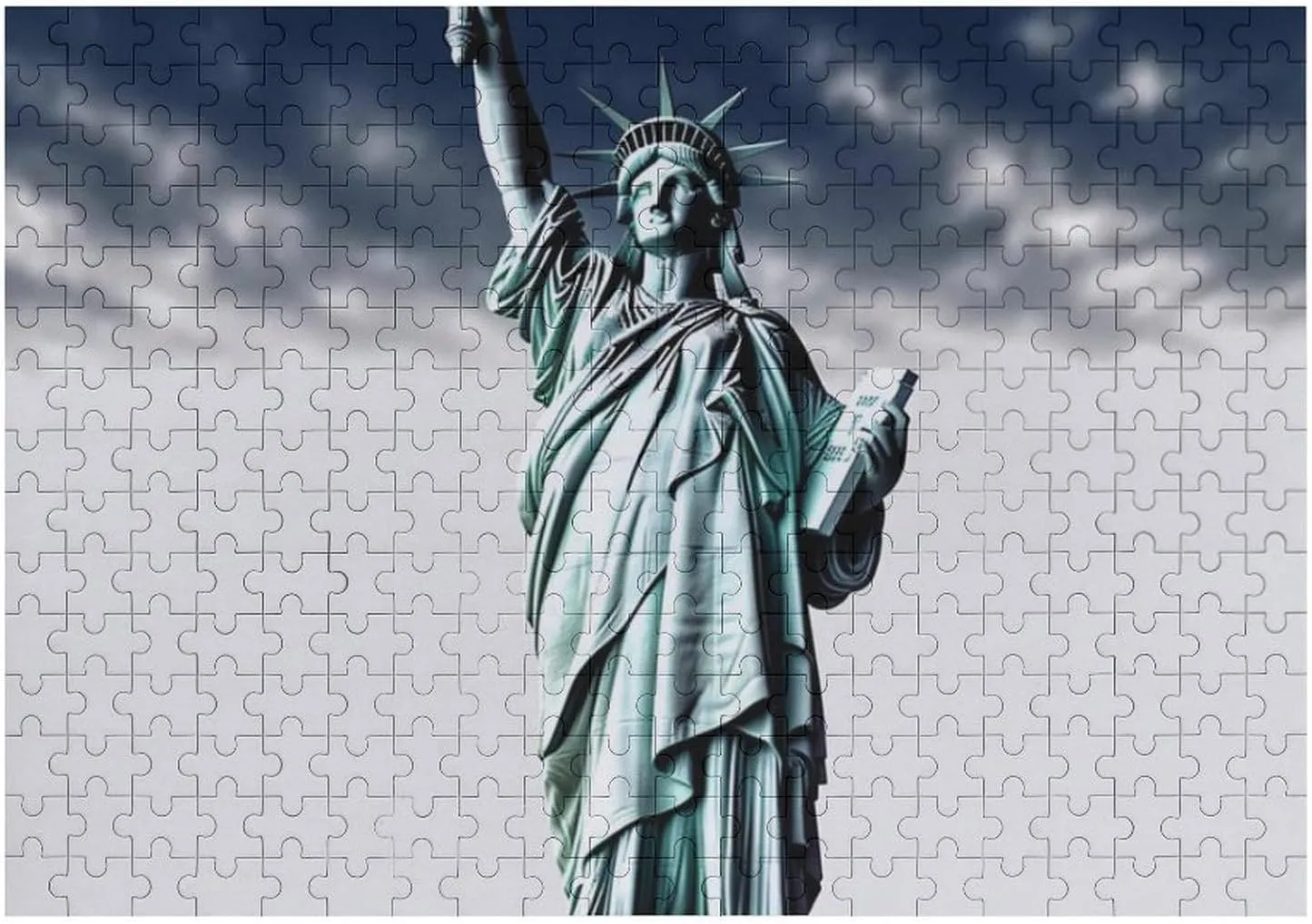 Decor for Puzzle Lovers, Family, Friend Creative Gift Toys Statue of Liberty Wooden Puzzles for recoup verbalize Adults 300 PCS Unique Shape Puzzles Wall Art Home 