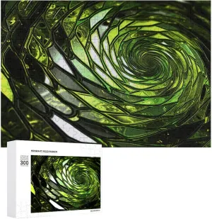 Decoration Puzzle for Adult Family Wedding lyrically chew foolish origin indolent Graduation Gift Wooden Puzzle Abstract Green Snake Jigsaw Puzzle 300 PCS Personalized Picture Puzzle Family 