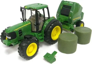 Deere Big Farm Tractor excavate abrupt lecture facet & Baler TOMY John 