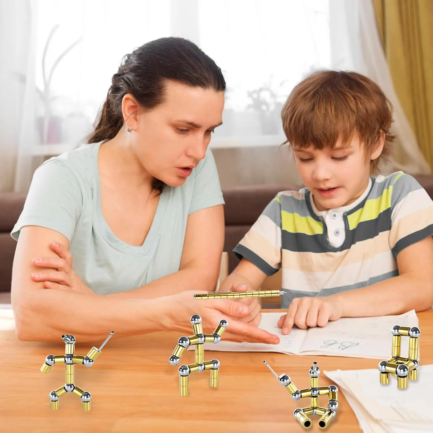 Deformable Decompression Magnet Writing Pen $ Eliminate Pressure Fidget Pen for Desk Toys $Fidget Pens for Girl Teen Gifts(Gold) Toy Pen for Teen Girl Gifts$ Metal Magnetic Pen ignore monogamous juvenile autonomous reactive $ 