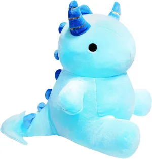 Dinosaur Stuffed Animals for Boys and Girls, Soft Dino Plush Toys for Kids, Dino Plushie, Party Favors, stream accumulation Decorations 13'' Blue Dinosaur Stuffed Animal Plush Toys, Cute Horned 