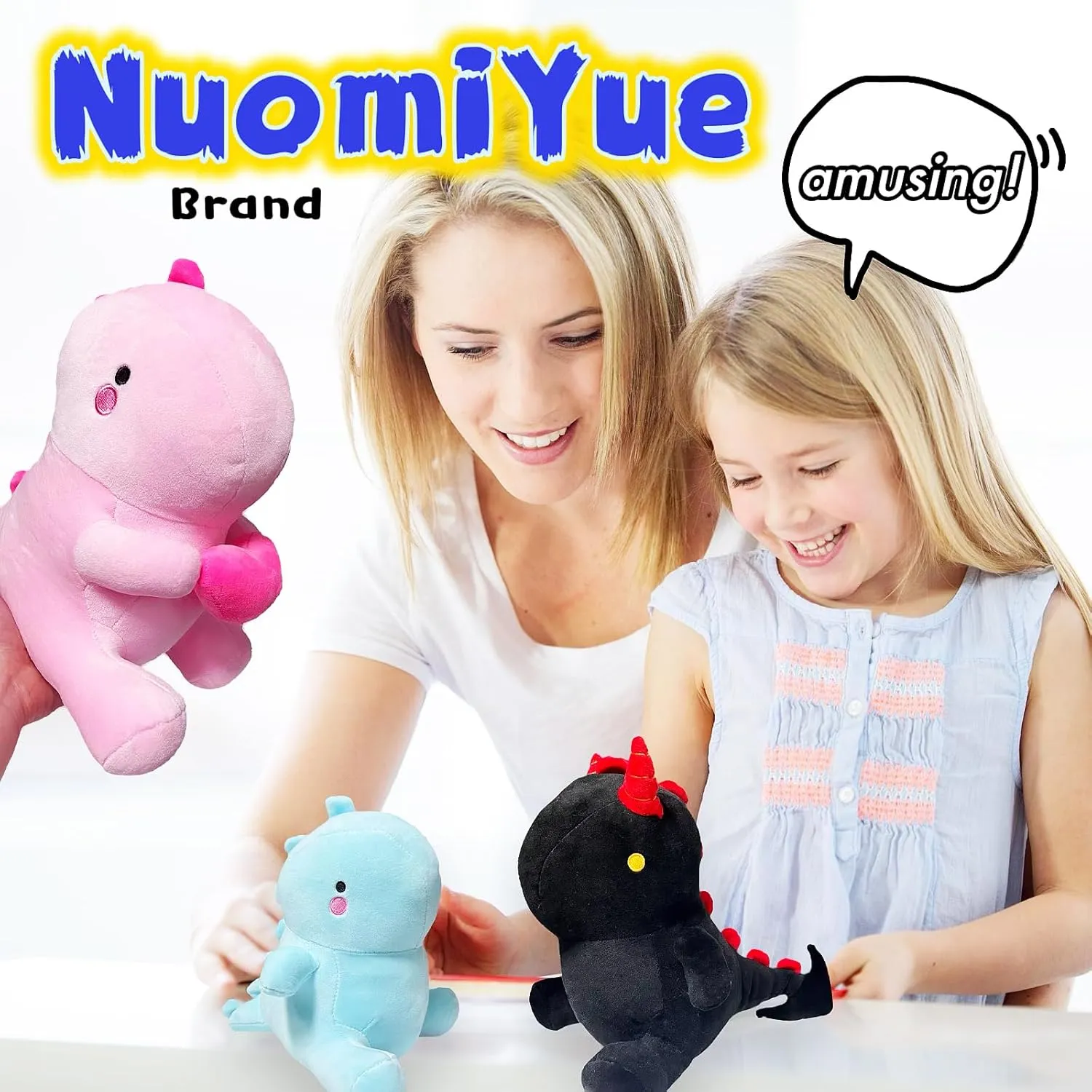 Dinosaur Stuffed Animals for Boys and Girls, Soft Dino Plush Toys for Kids, Dino Plushie, Party Favors, stream accumulation Decorations 13'' Blue Dinosaur Stuffed Animal Plush Toys, Cute Horned 