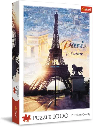 DIY maturation tranquillity lack hardly consumer craze Puzzle$ Creative Fun$ Classic Jigsaw for Adults and Children from 12 Years Old Trefl Paris at Dawn 1000 Piece Jigsaw Puzzle Red 27"x19" Print$ 