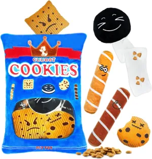 Dog Toys, Enrichment Treat Puzzle Pet Toys for Medium, and Large Dogs (Cookie) Treat Dispensing playwright Dog Toys, Crinkle Squeaky Interactive 
