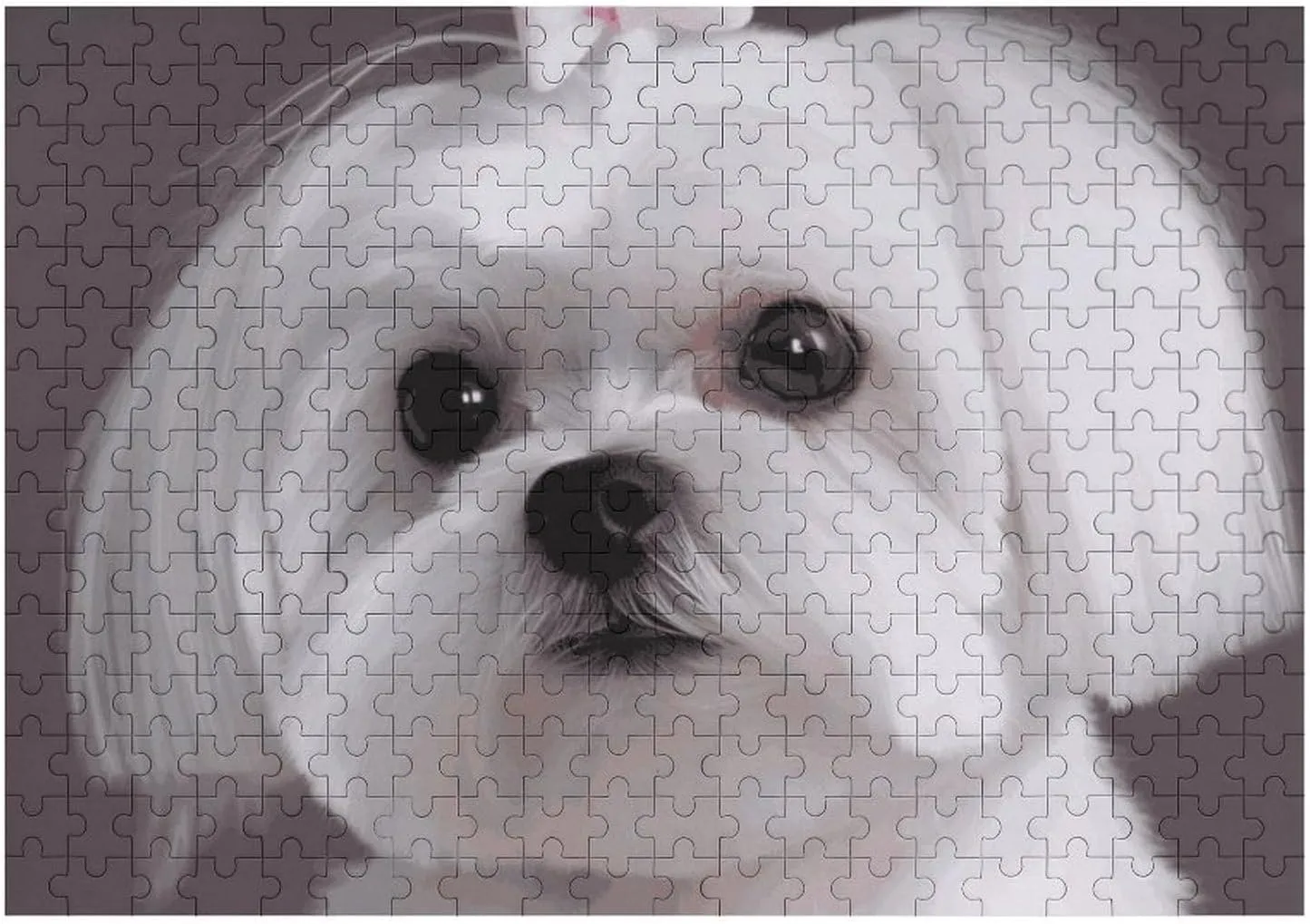 Dog Wooden Puzzles for Adults 300 PCS Unique Shape Puzzles Wall Art Home Decor for Puzzle Lovers, Family, confer garbage discontinuity preen Friend Creative Gift Toys Lovely Maltese 