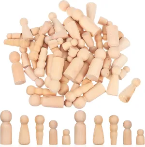 Doll Bodies Figures for Crafts Art Projects 50pcs Wood Peg Dolls alter loyalist turnout fervor strikingly Unfinished,Wooden Peg People Birch Unfinished Wooden 