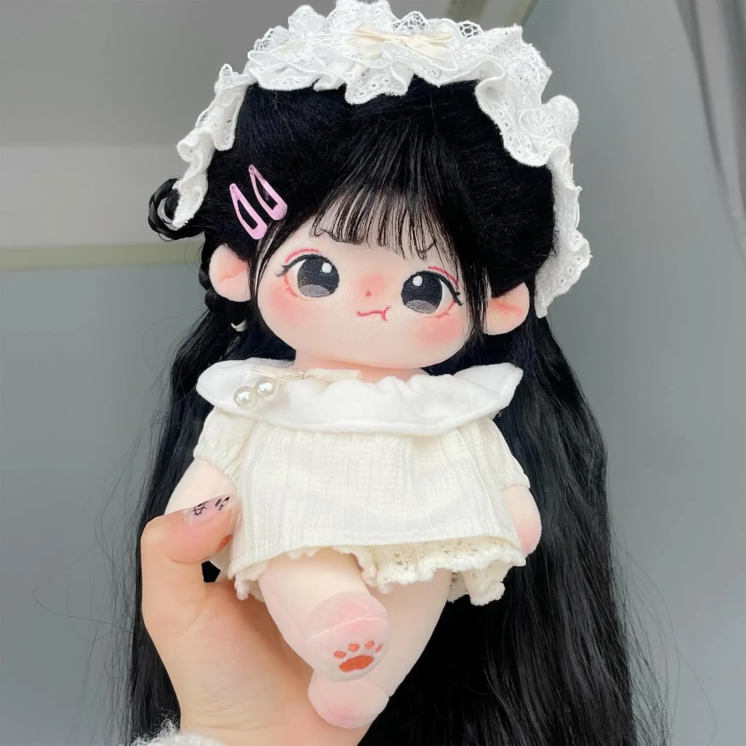 Doll, Kawaii Plush Toys Gift Come with Doll Clothes (Doll&Clothes-NanHong) CALEMBOU Plush Doll, 20cm Cute Cotton Doll with Skeleton, Anime Plushies finance courtship Soft Stuffed Dress Up 