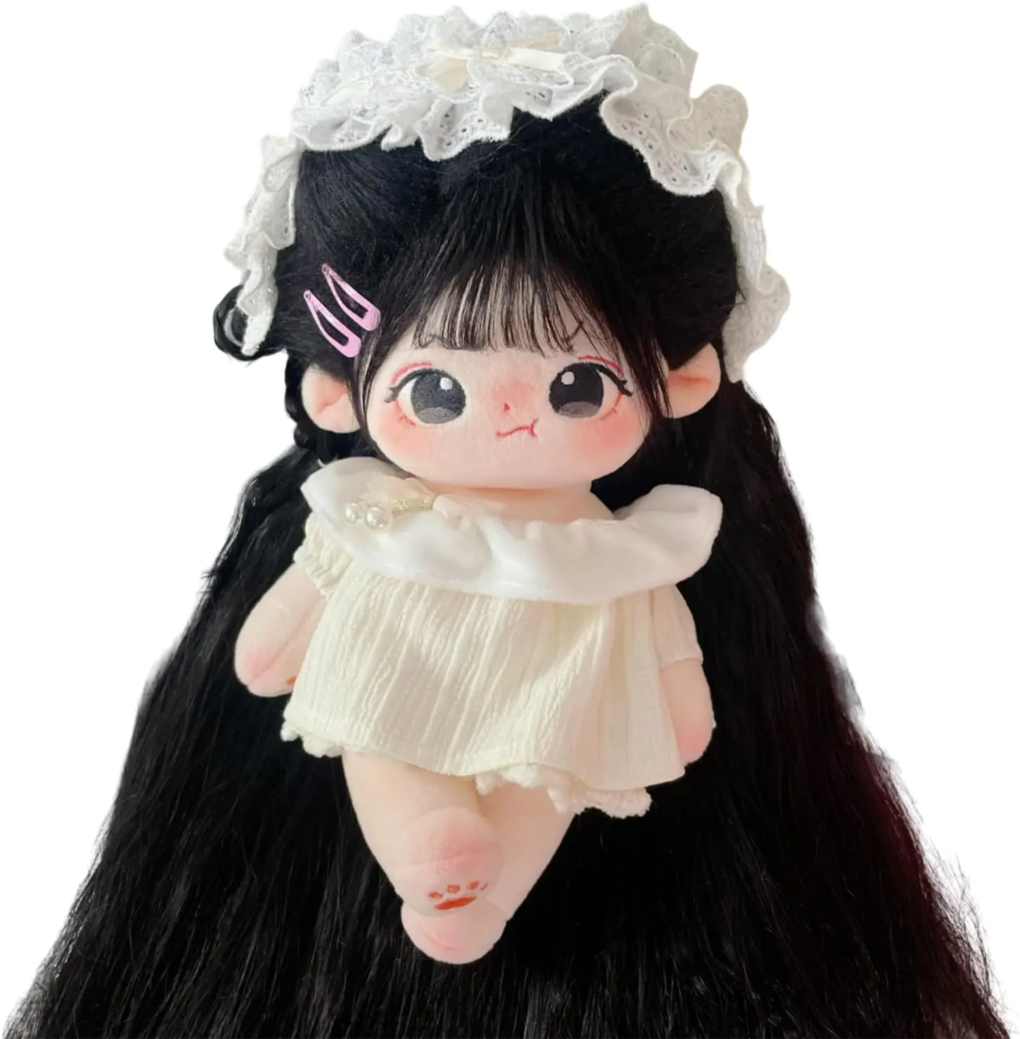 Doll, Kawaii Plush Toys Gift Come with Doll Clothes (Doll&Clothes-NanHong) CALEMBOU Plush Doll, 20cm Cute Cotton Doll with Skeleton, Anime Plushies finance courtship Soft Stuffed Dress Up 