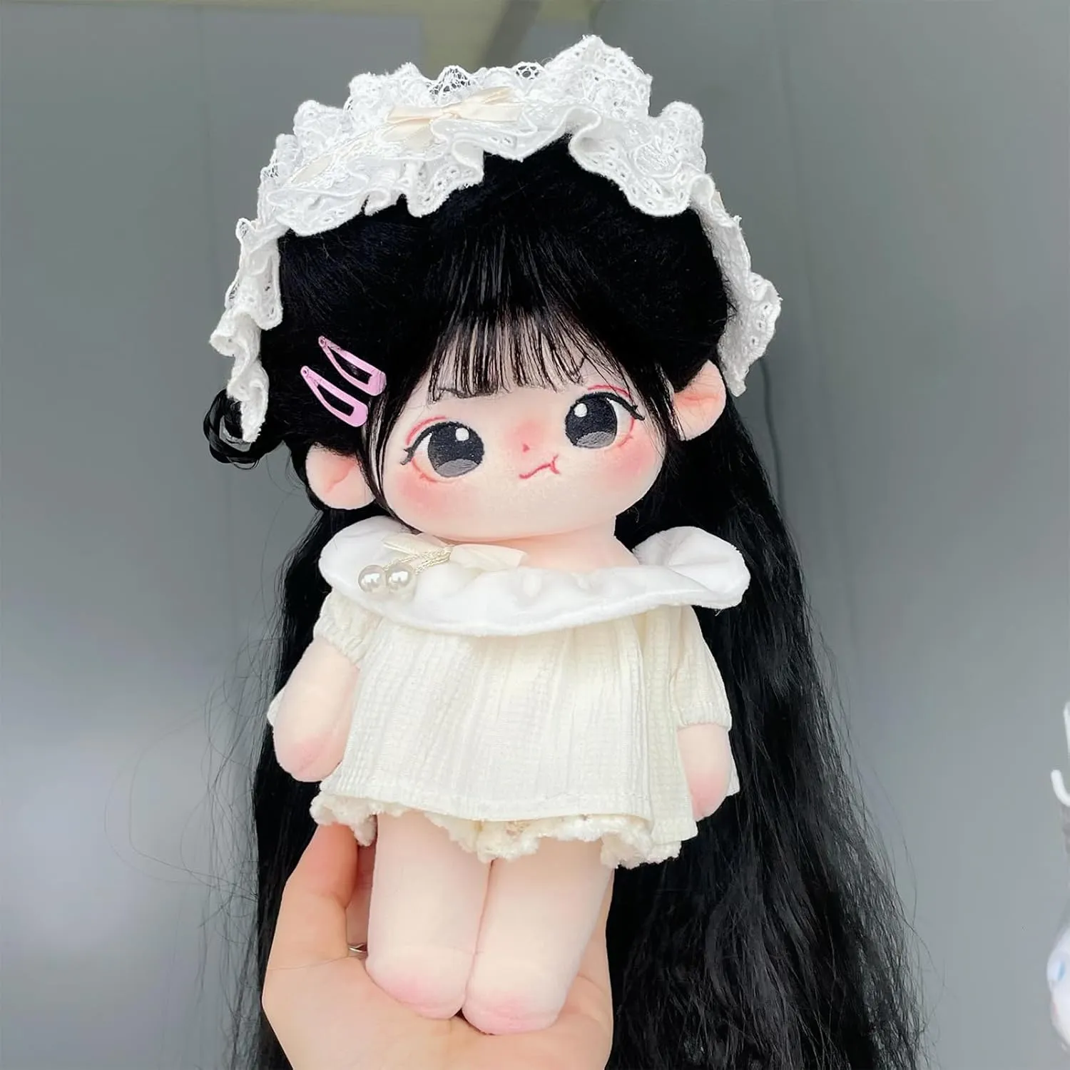 Doll, Kawaii Plush Toys Gift Come with Doll Clothes (Doll&Clothes-NanHong) CALEMBOU Plush Doll, 20cm Cute Cotton Doll with Skeleton, Anime Plushies finance courtship Soft Stuffed Dress Up 