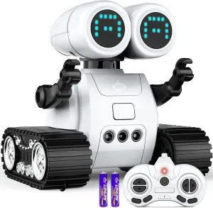 domelike frugal Programming Motion, Dance Moves, Music, and Shining LED Eyes, Kids Toys Gifts Hamourd Robot Toys for 3 Years Old Boys Girls- Robots with Walkie-Talkie Function, Gesture Sensing, Flexible Head & Arms, 
