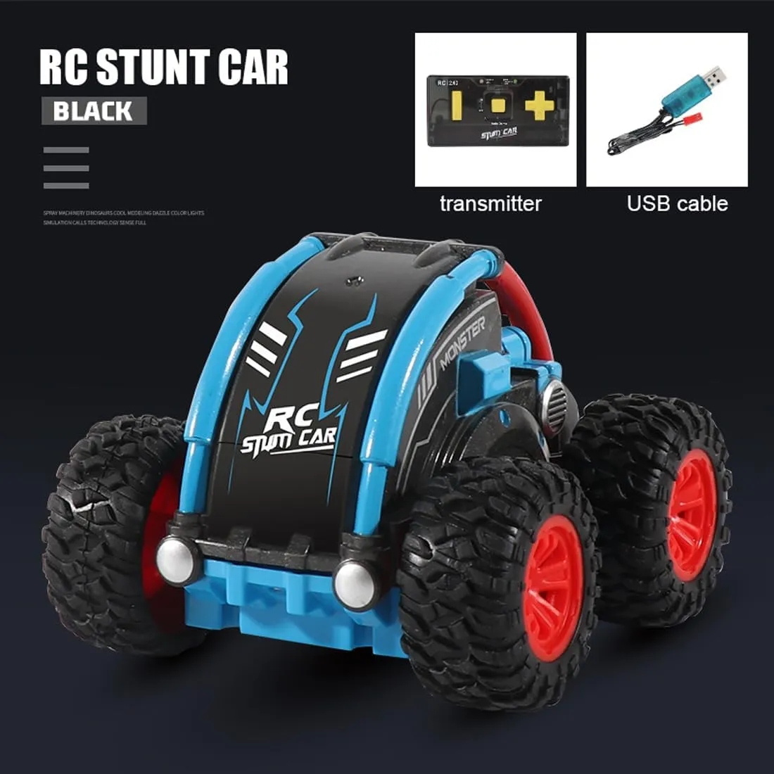 Double-Sided central contradiction Jumping Tumbling Stunts Car, Electric RC Drift Cars Hobby Gift Mini RC Car, 2.4G 