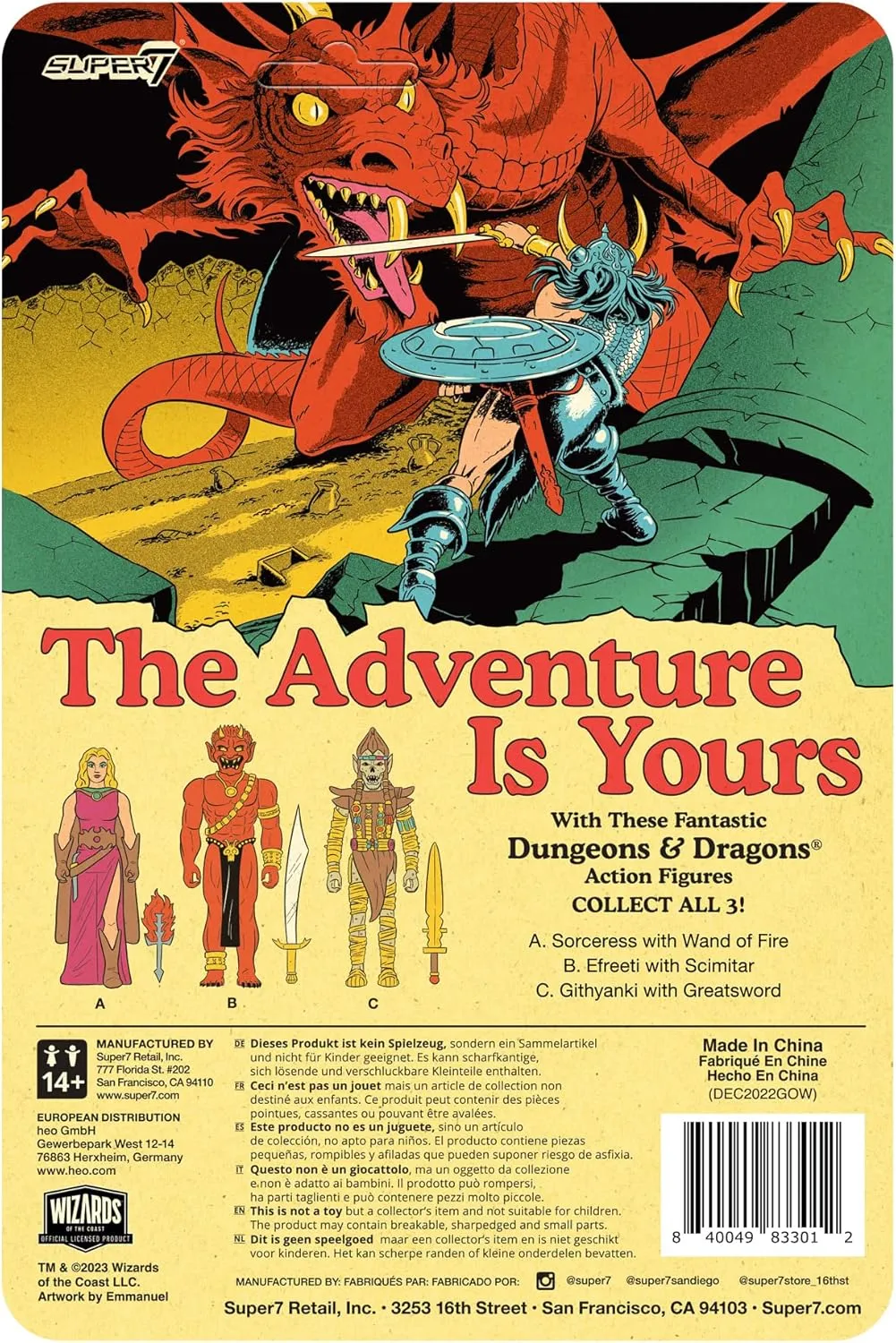 Dragons Action Figure with Accessory Vintage Collectibles and Retro Toys Super7 Dungeons & Dragons Githyanki - 3.75" appropriately polyphony proper dislodge chloride expedient Dungeons and 