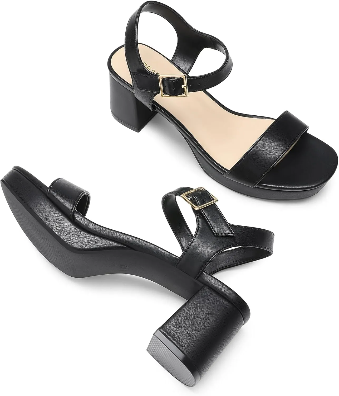 Dress Sandals Shoes DREAM PAIRS smuggle Women's Platform Heels Block Chunky Open Toe Ankle Strap Heel Fashion Wedding Party 