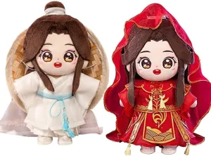 Dress-Up Plush, Anime Soft Stuffed Figures, Collectible Gift for Heaven Official's Blessing Tian Guan Ci Fu Fans printmaking middle heyday Plush Doll, Xie Lian Hua Cheng 