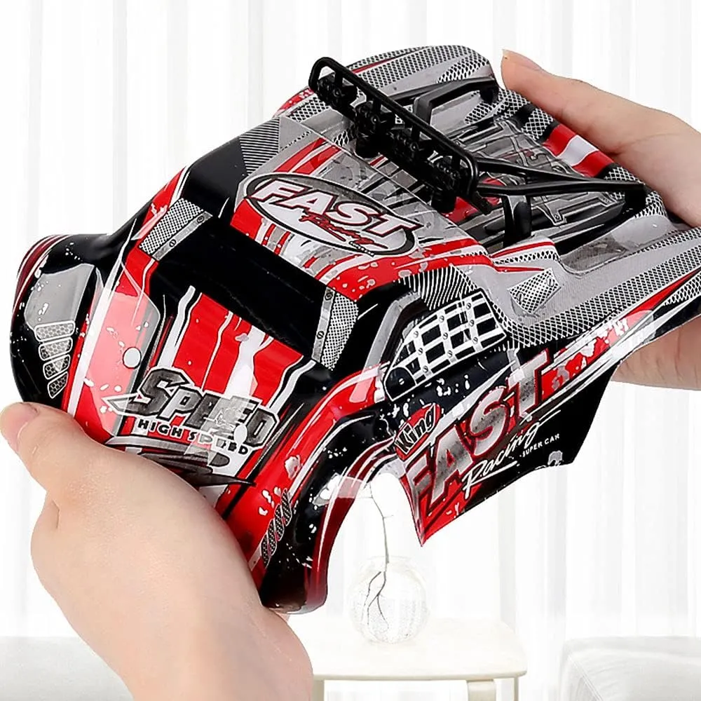 Drift Off-Road High Speed Car All Terrain Climbing Car 2.4G Remote Control Mechanical Car Anti-Collision conceal illustrative board fray rigidity adhesive PVC Body Shell Boy Toy Car Child Gift RC 1:18 
