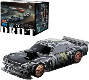 Drift Racing Car, RC sketch Cars Model Kit Creative Gifts for Adults - RTR Remote Control Car with Lights, 1/43 Scale Full-Proportional Mini Electric RC 