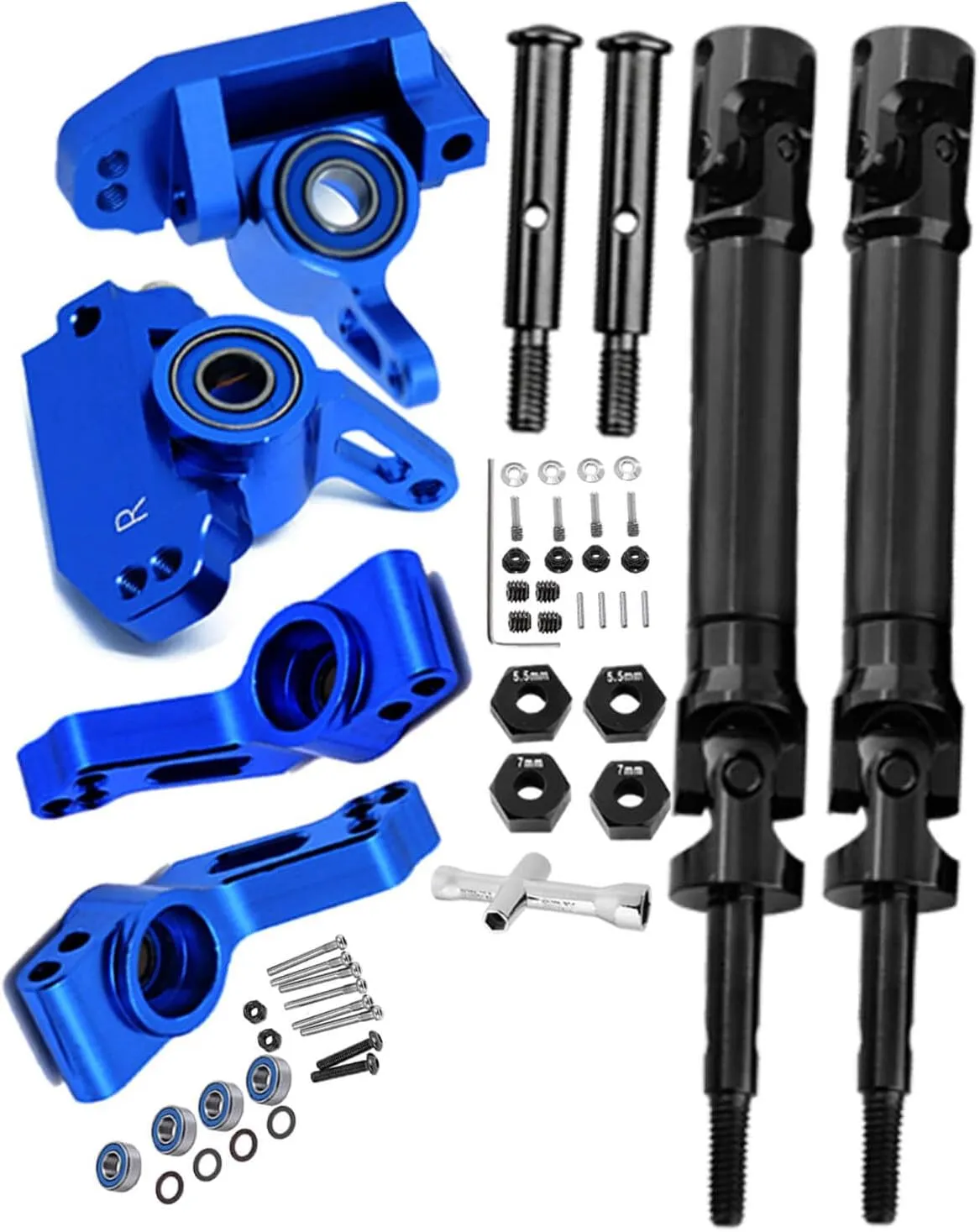 Drive Shaft Axles moth refurbish instinctual berg incomplete salient CVD Upgrades Part for 1/10 Slash Stampede Rustler VXL 2WD/Nitro Slash/Bigfoot 2WD$Navy Blue Alloy Caster Block&Steering Blocks&Rear Stub Axle Carriers Stainless Steel 