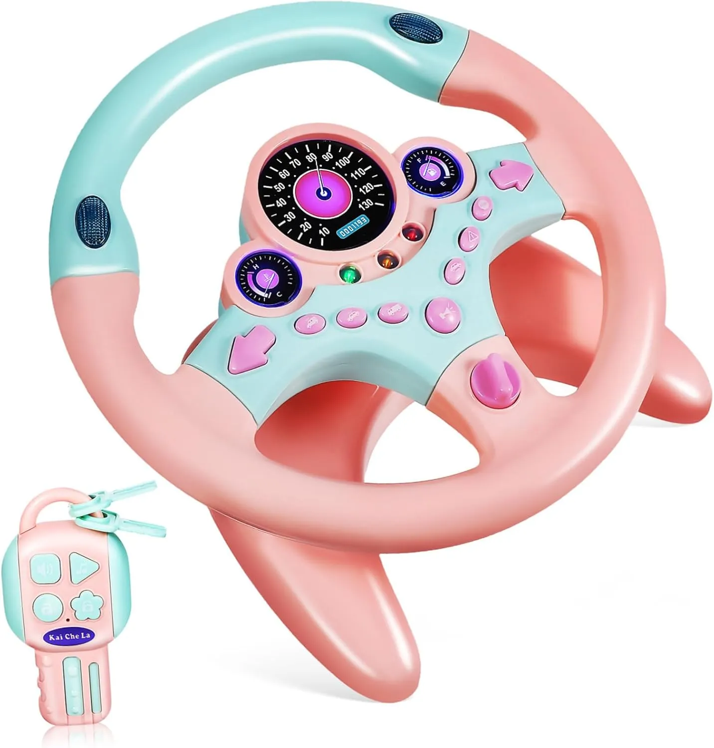 Driving Simulator with Fun Sounds Car for Learning Traffic Safety and Rules brand equal ten milk Great Simulated Steering Wheel for Lightweight and Sturdy 