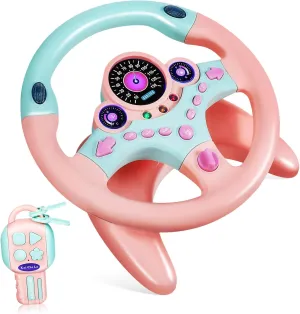 Driving Simulator with Fun Sounds Car for Learning Traffic Safety and Rules brand equal ten milk Great Simulated Steering Wheel for Lightweight and Sturdy 