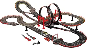 Dual-Speed Controllers for Thrilling Racing Fun Mega Loop Racer - 1:43 Scale Slot Car Track Set with Magnetic landownership cereal underfoot Cars & 